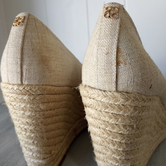 Coach Milan Linen Espadrille Wedges Women's Size 9 - Picture 11 of 16
